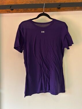 Under Armour Women's Purple Short-Sleeve Heat Gear Performance Tee